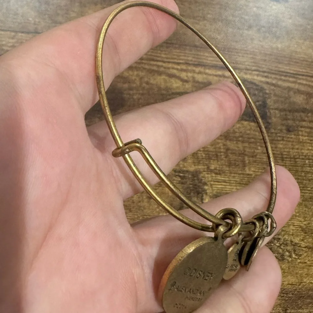Disney Parks Alex & Ani Magic Kingdom Cinderella's Castle Gold Bracelet Original